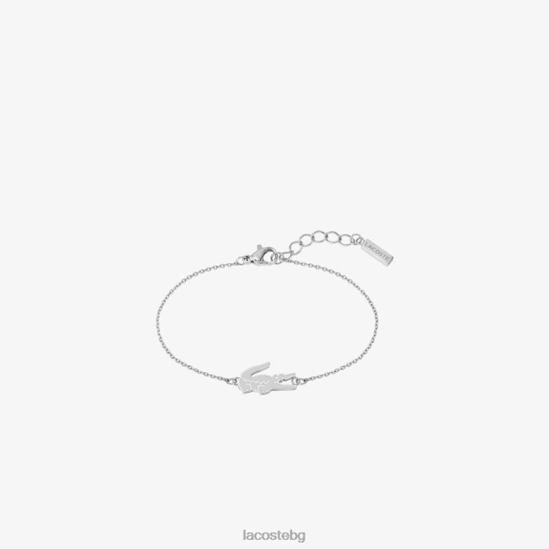 Жени Lacoste сребро крокодилска гривна бижута XTV622902