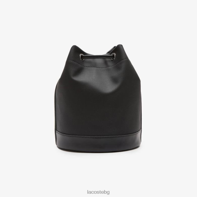 Жени Lacoste черен чанта тип кофа със сваляща се презрамка чанти и кожени изделия XTV622860