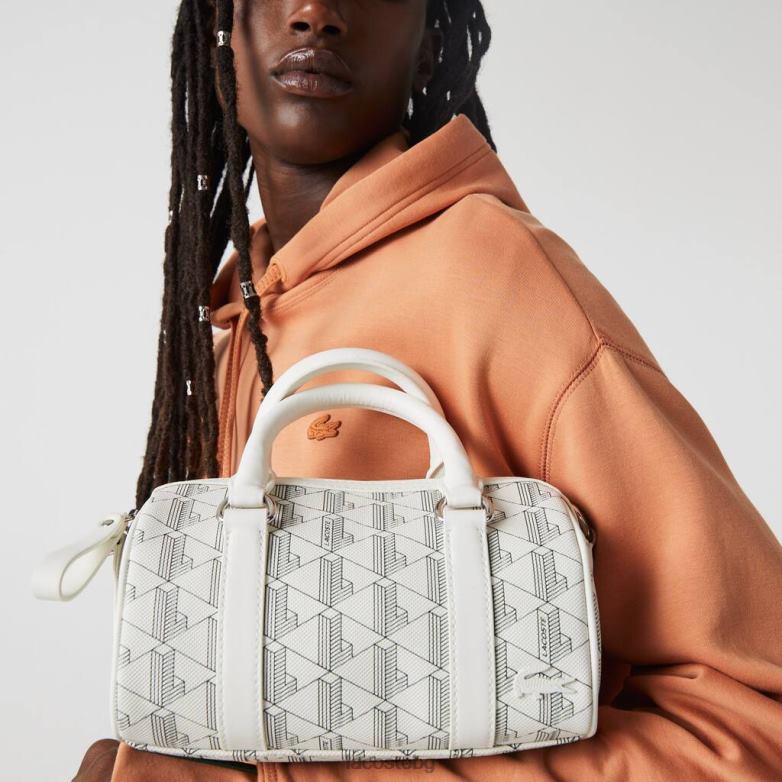 Жени Lacoste farine sinople Бостънска чанта с печат на монограм чанти и кожени изделия XTV622878