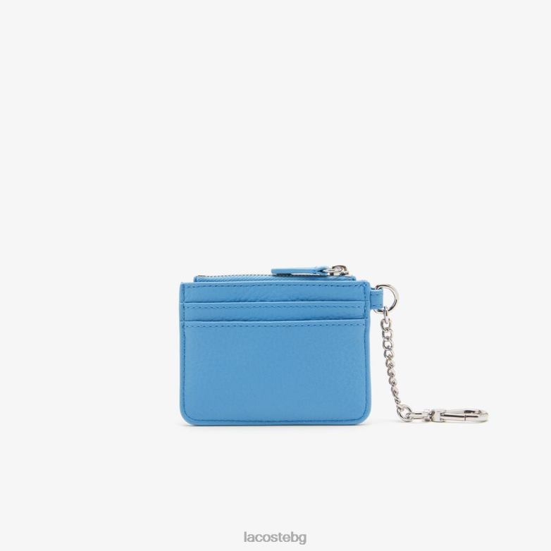 Жени Lacoste аржентинец държач за карта от зърнеста кожа с карабина чанти и кожени изделия XTV622811
