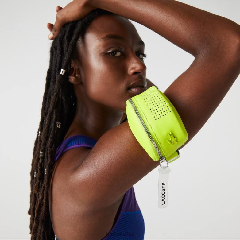 Жени Lacoste лайм блан портмоне с гривна с катарама чанти и кожени изделия XTV622885