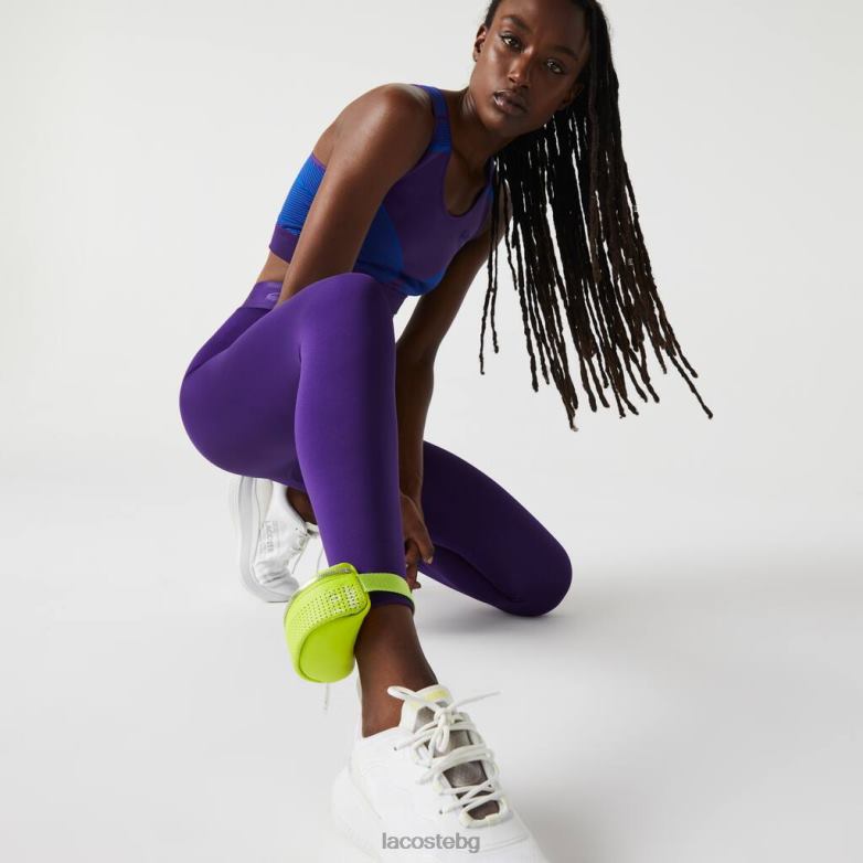 Жени Lacoste лайм блан портмоне с гривна с катарама чанти и кожени изделия XTV622885