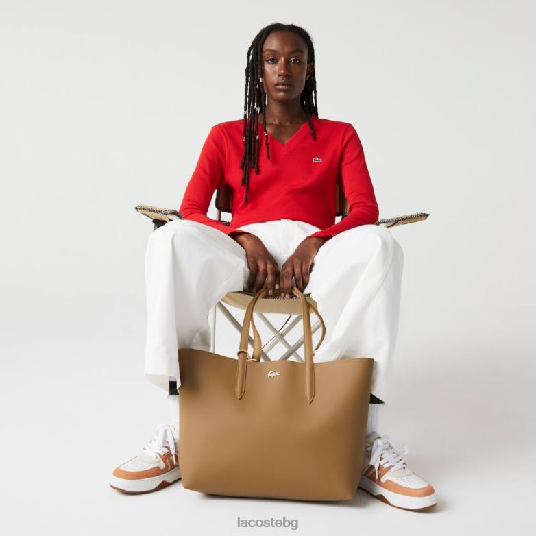 Жени Lacoste листна виена Двуцветна чанта anna чанти и кожени изделия XTV622778