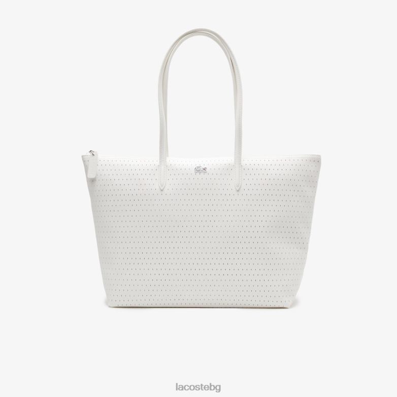Жени Lacoste фарин l.12.12 голяма перфорирана чантичка чанти и кожени изделия XTV622761