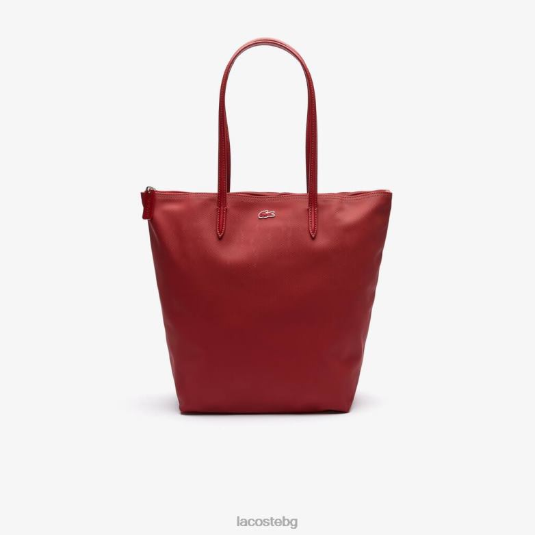 Жени Lacoste ализарин l.12.12 концептуална чанта с вертикален цип чанти и кожени изделия XTV622837