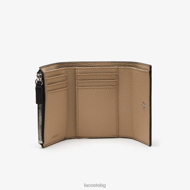 Жени Lacoste ноар крем преден портфейл anna snap чанти и кожени изделия XTV622816