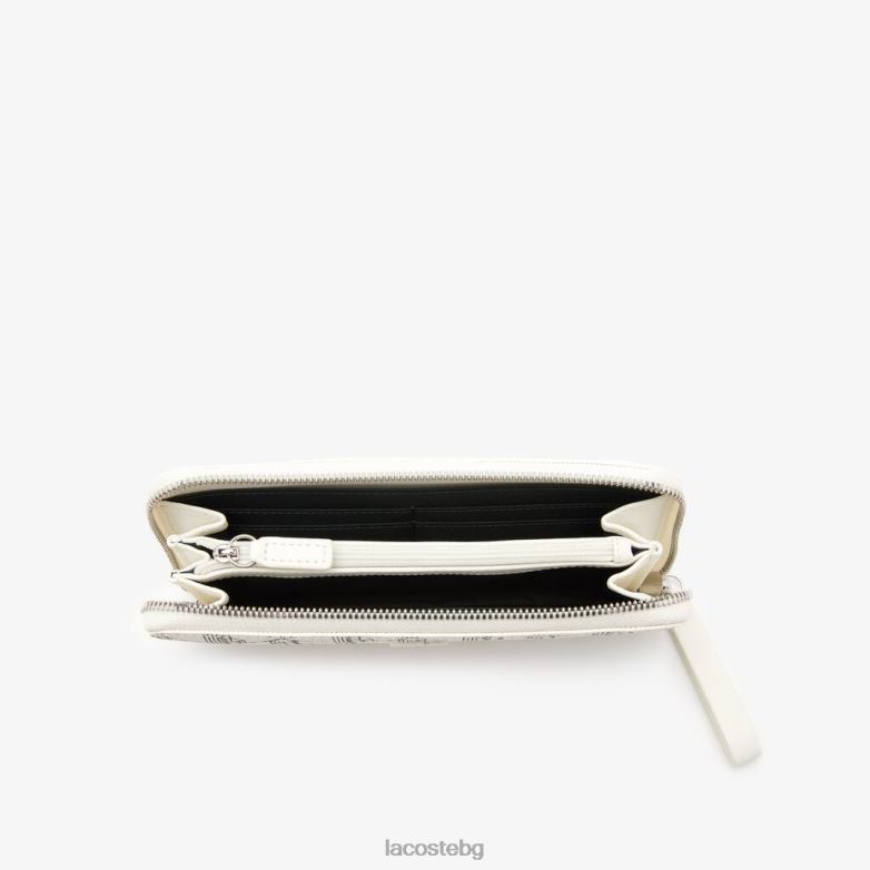 Жени Lacoste farine sinople портфейл с цип с печат на монограм чанти и кожени изделия XTV622774