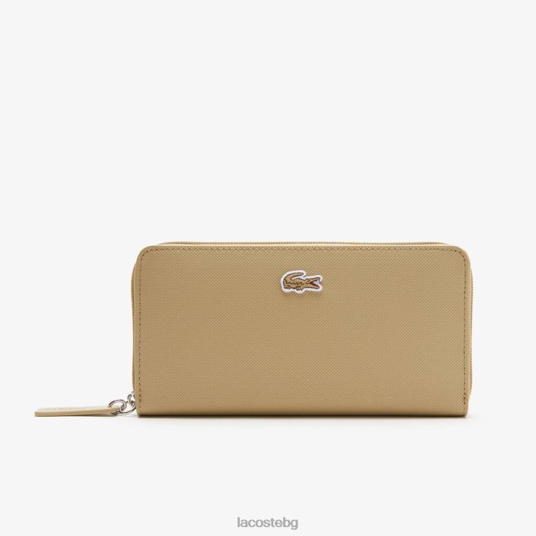 Жени Lacoste бриндил l.12.12 концептуален портфейл с цип petit pique с 12 карти чанти и кожени изделия XTV622812