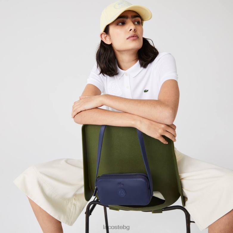 Жени Lacoste лилаво френско отворено издание чанта за смартфон с цип презрамка чанти и кожени изделия XTV622844