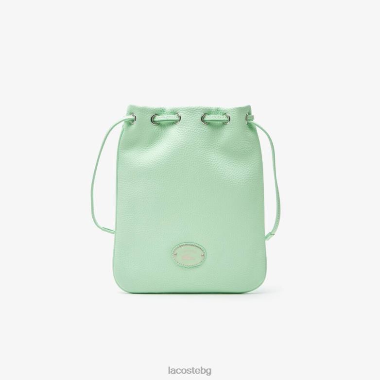 Жени Lacoste пепел вертикална зърнеста кожена чанта през рамо чанти и кожени изделия XTV622874