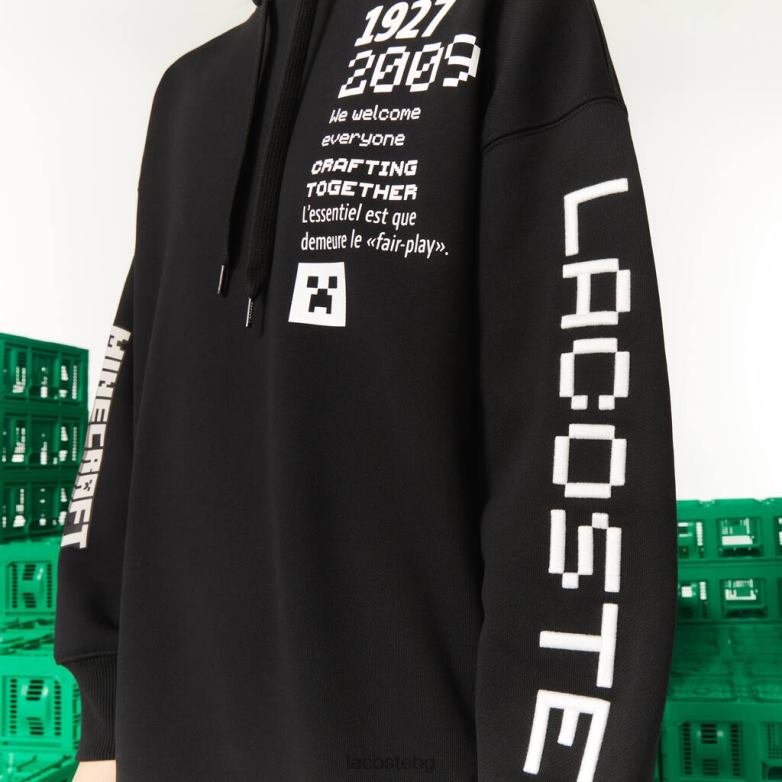 Жени Lacoste черен органична поларена рокля с качулка live x minecraft облекло XTV622522