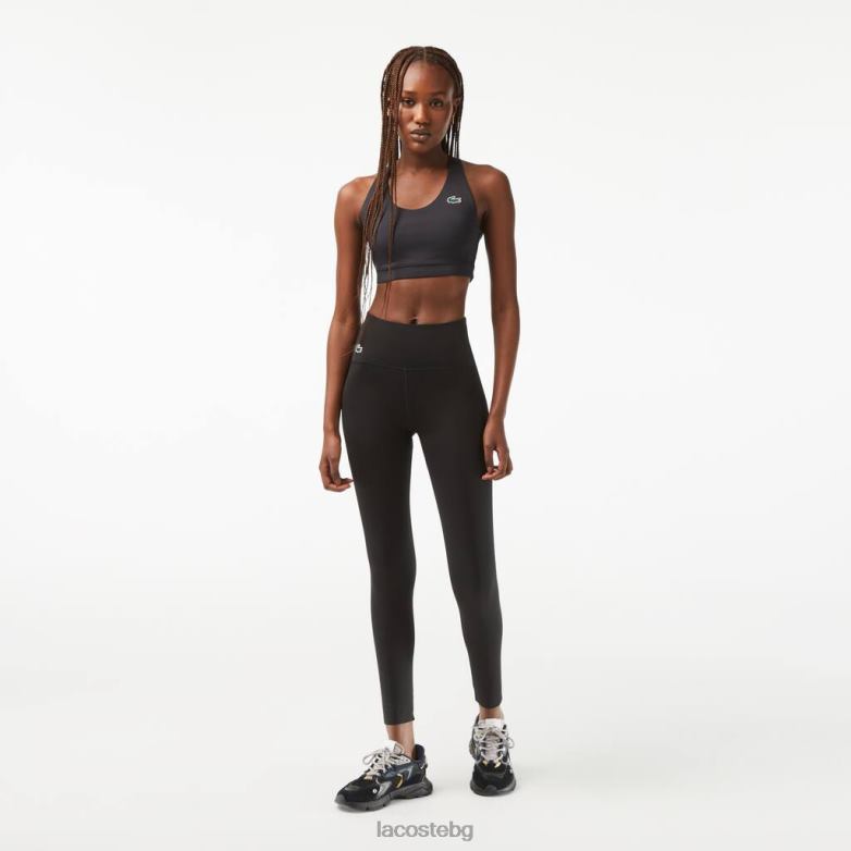 Жени Lacoste черен спортни рециклирани полиестерни скулптурни клинове облекло XTV622399