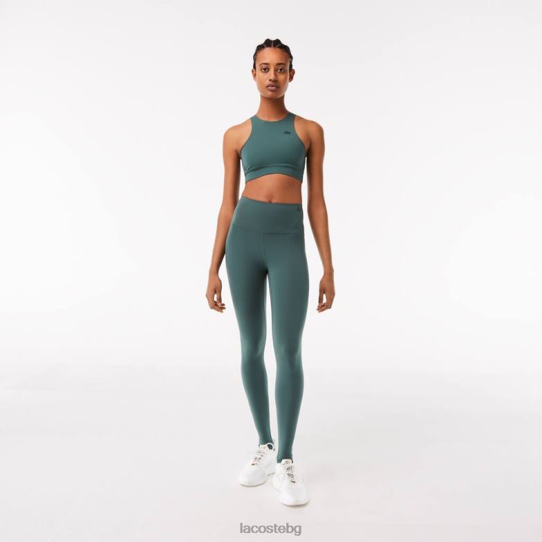 Жени Lacoste зелено клинове със стремена облекло XTV622540