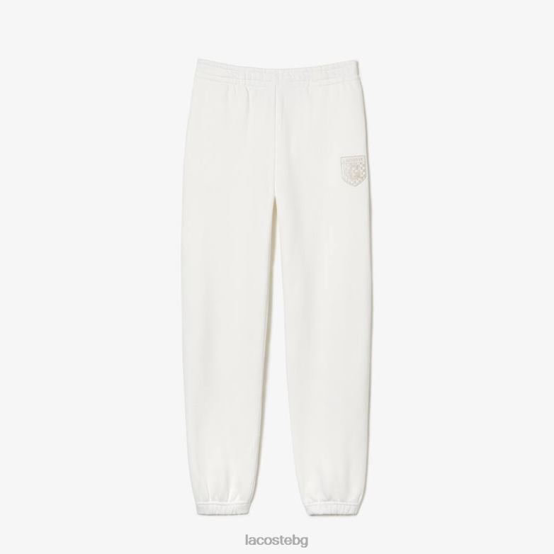 Жени Lacoste x Goop бяло памучни анцузи от полар облекло XTV622665