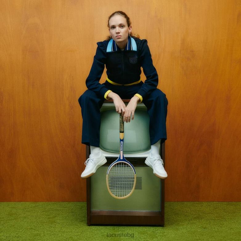 Жени Lacoste x Goop тъмносин двуслойни пике анцузи облекло XTV622667