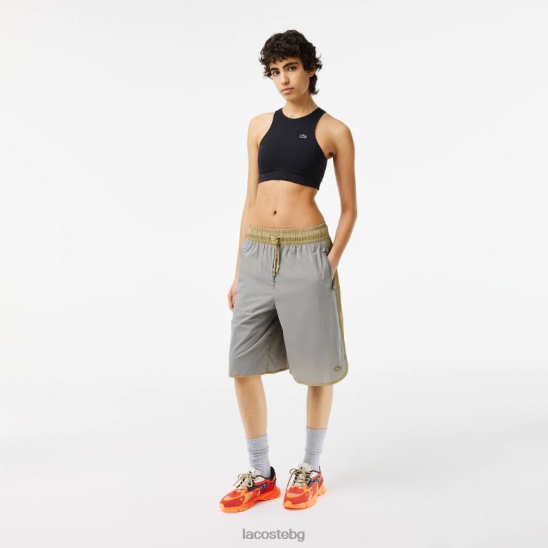Жени Lacoste сиво/бежово двуцветни бермуди облекло XTV622451