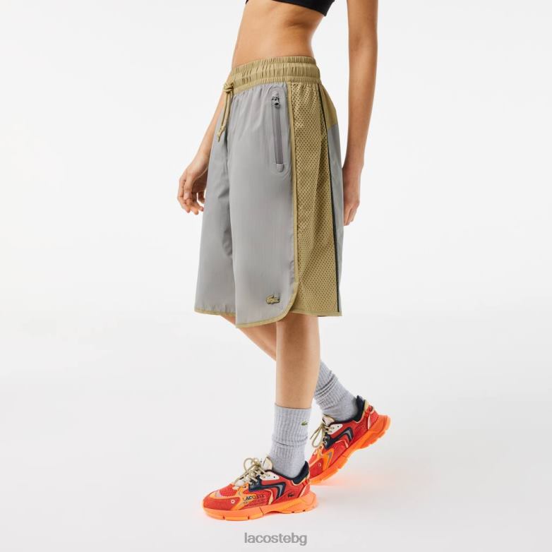 Жени Lacoste сиво/бежово двуцветни бермуди облекло XTV622451