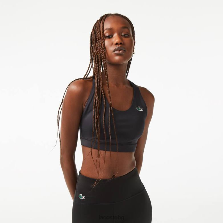 Жени Lacoste черен спортен сутиен с кръстосана презрамка облекло XTV622449