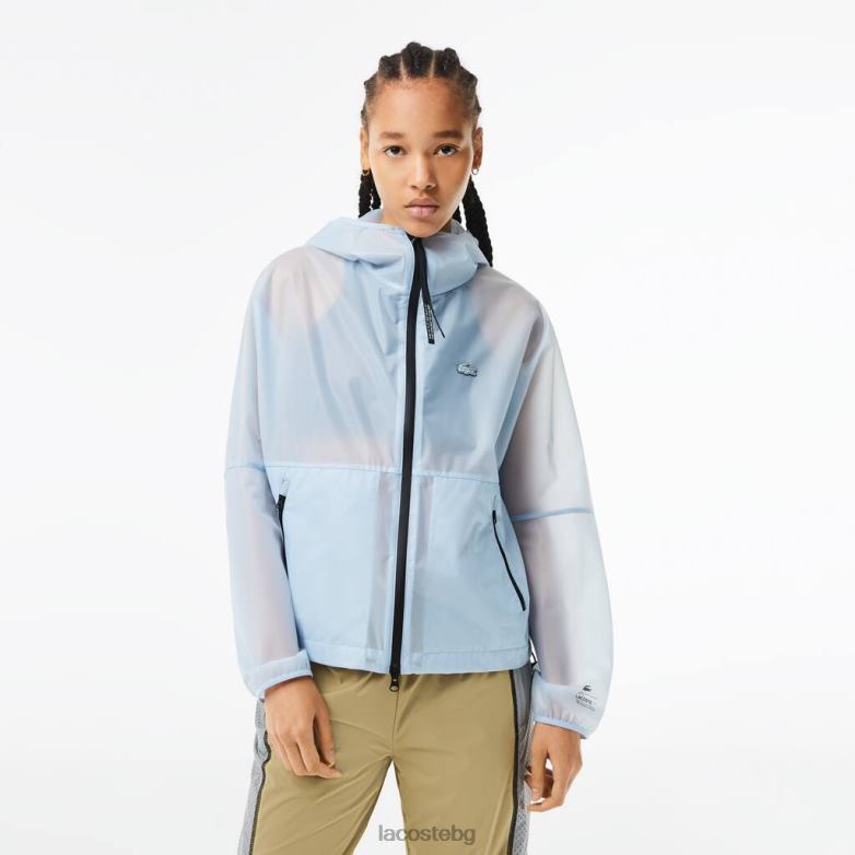 Жени Lacoste син прозрачна ветровка облекло XTV622433