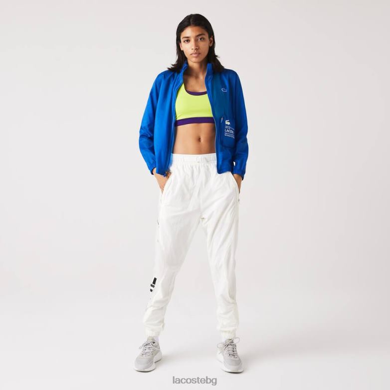 Жени Lacoste син спортно водоотблъскващо яке облекло XTV622618