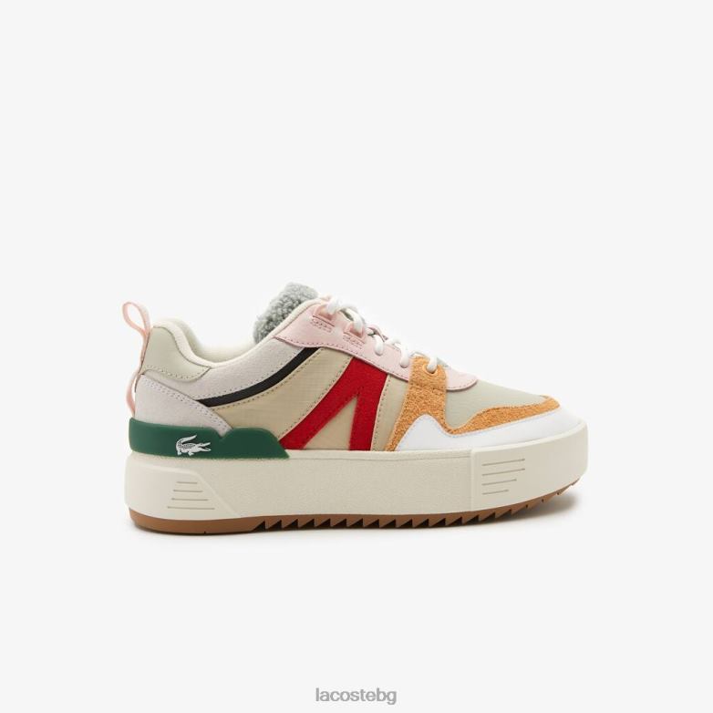 Жени Lacoste сиво/зелено l002 зимни кожени обувки за открито обувки XTV622727