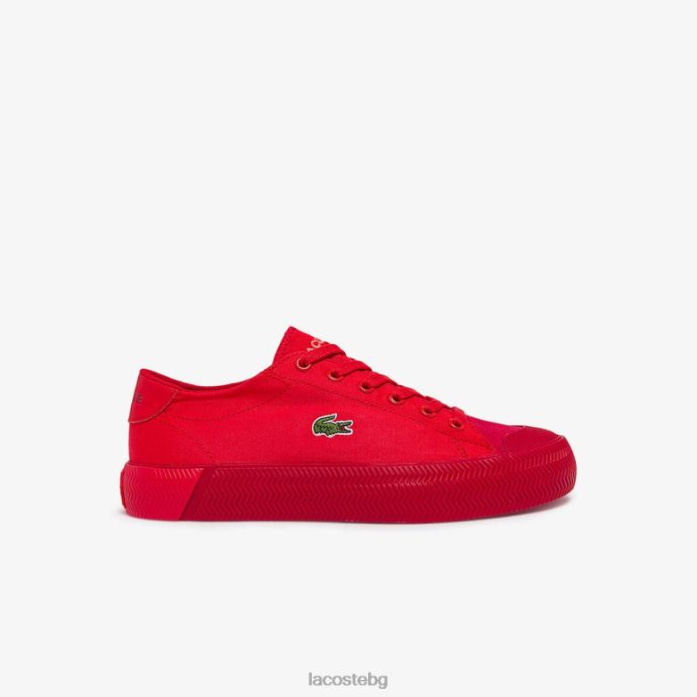 Жени Lacoste червен маратонки Gripshot Canvas в тон обувки XTV622748