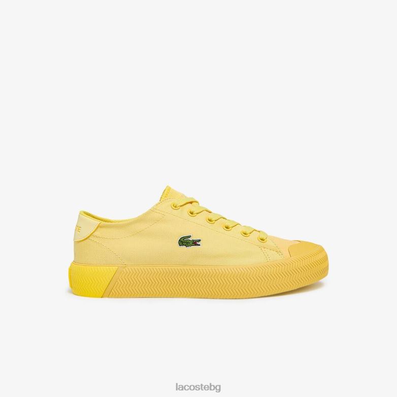 Жени Lacoste светложълт/жълт маратонки Gripshot Canvas в тон обувки XTV622749