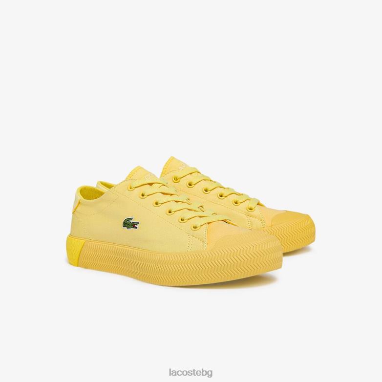 Жени Lacoste светложълт/жълт маратонки Gripshot Canvas в тон обувки XTV622749