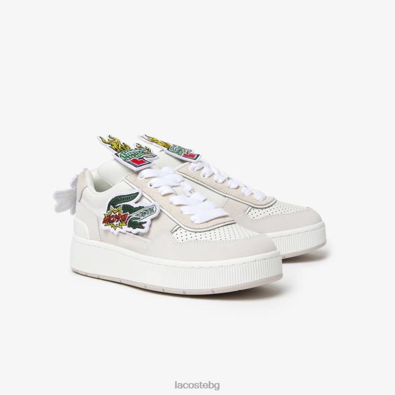 Жени Lacoste бяло кожени маратонки ace clip обувки XTV622703