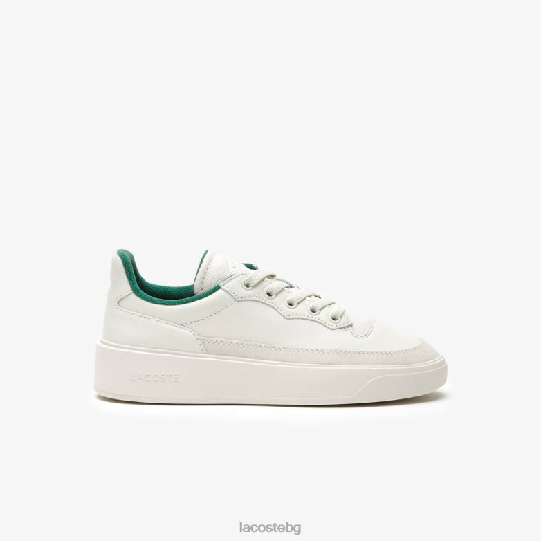 Жени Lacoste мръсно бяло g80 клубни кожени маратонки в тон обувки XTV622684
