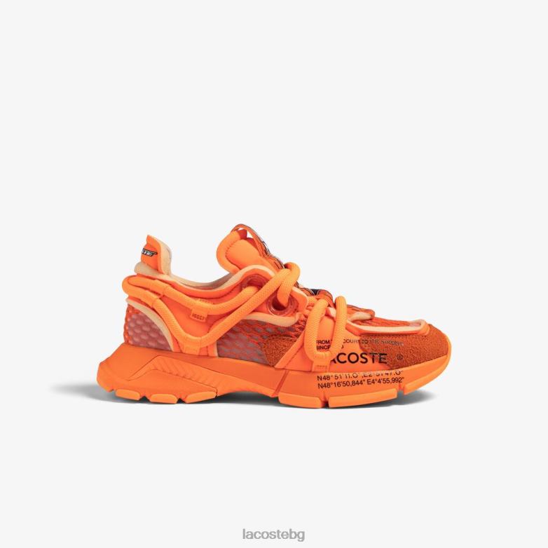 Жени Lacoste оранжево l003 активни текстилни маратонки за писта обувки XTV622693