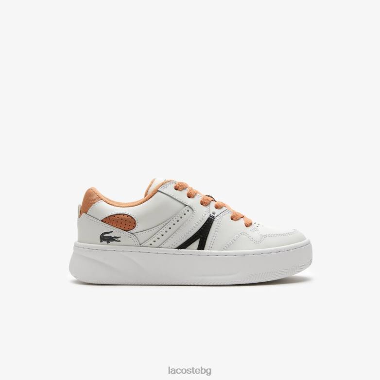 Жени Lacoste бяло/тен l005 кожени кецове обувки XTV622713