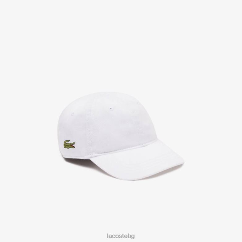 деца Lacoste бяло масивна шапка от габардин аксесоари XTV622277