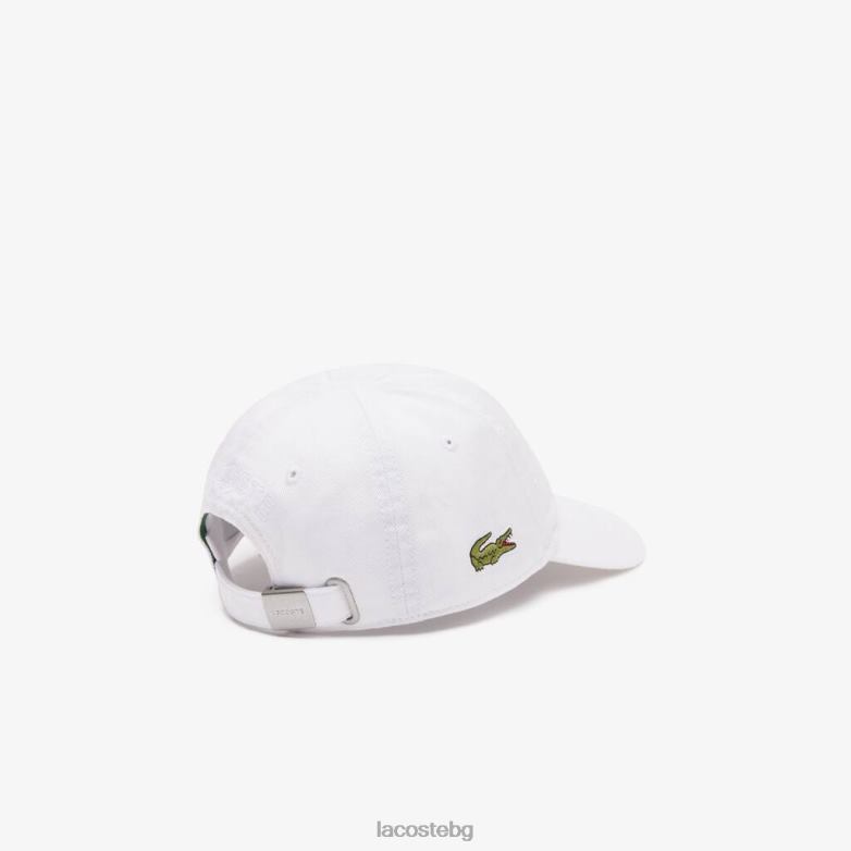 деца Lacoste бяло масивна шапка от габардин аксесоари XTV622277