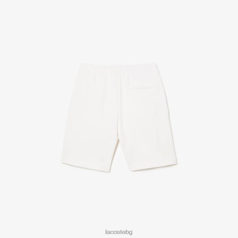 деца Lacoste бяло шорти с марка с контрастен принт облекло XTV623072