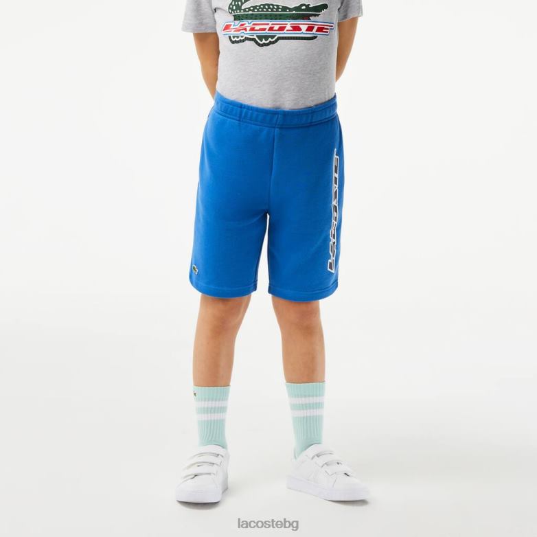 деца Lacoste син шорти с марка от органичен памук облекло XTV623087