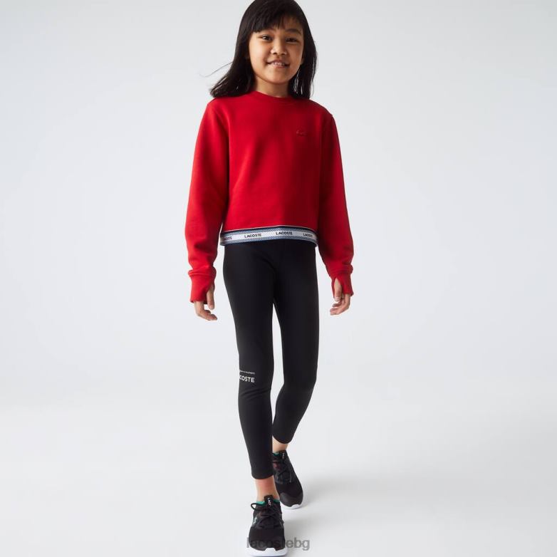 деца Lacoste черен клин с щампа на талията облекло XTV623232