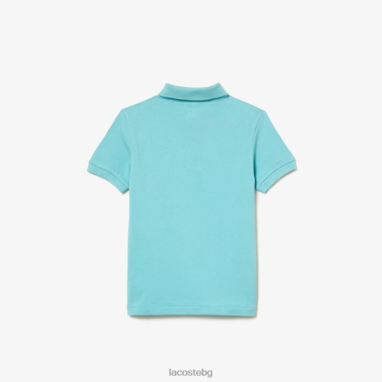 деца Lacoste тюркоаз редовно прилепнало пети пике поло облекло XTV622999