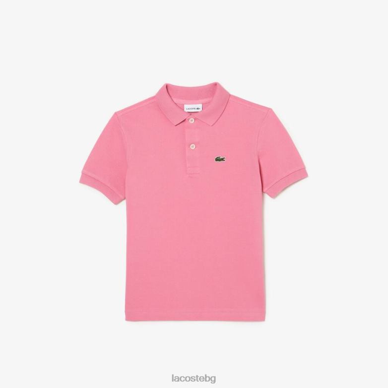 деца Lacoste розово редовно прилепнало пети пике поло облекло XTV623024
