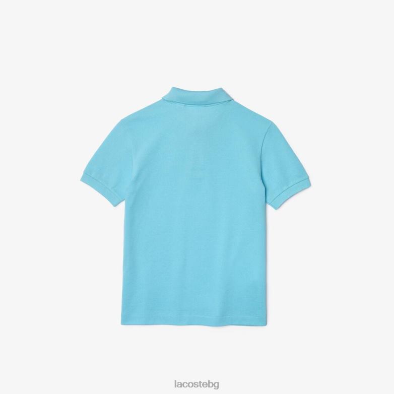 деца Lacoste син редовно прилепнало пети пике поло облекло XTV623117