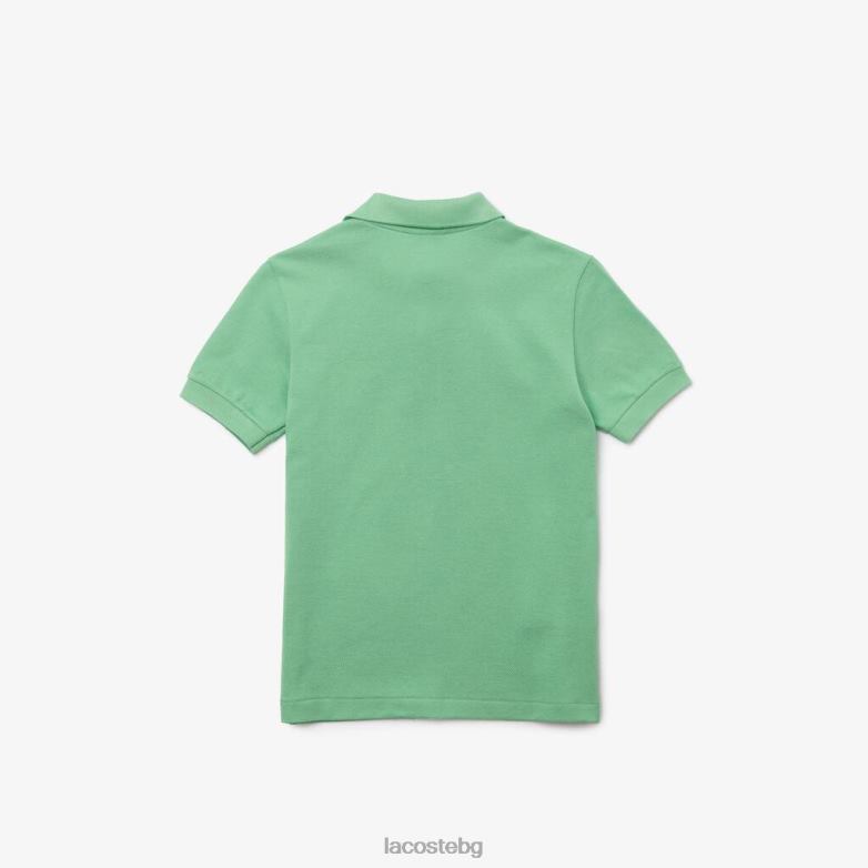 деца Lacoste зелено редовно прилепнало пети пике поло облекло XTV623124