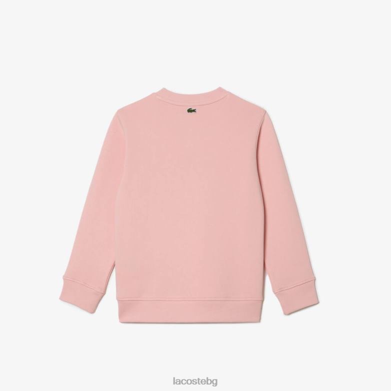 деца Lacoste розово органичен памучен полар облекло XTV623049
