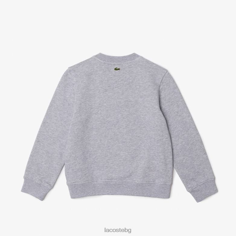деца Lacoste сив chine органичен памучен полар облекло XTV623050