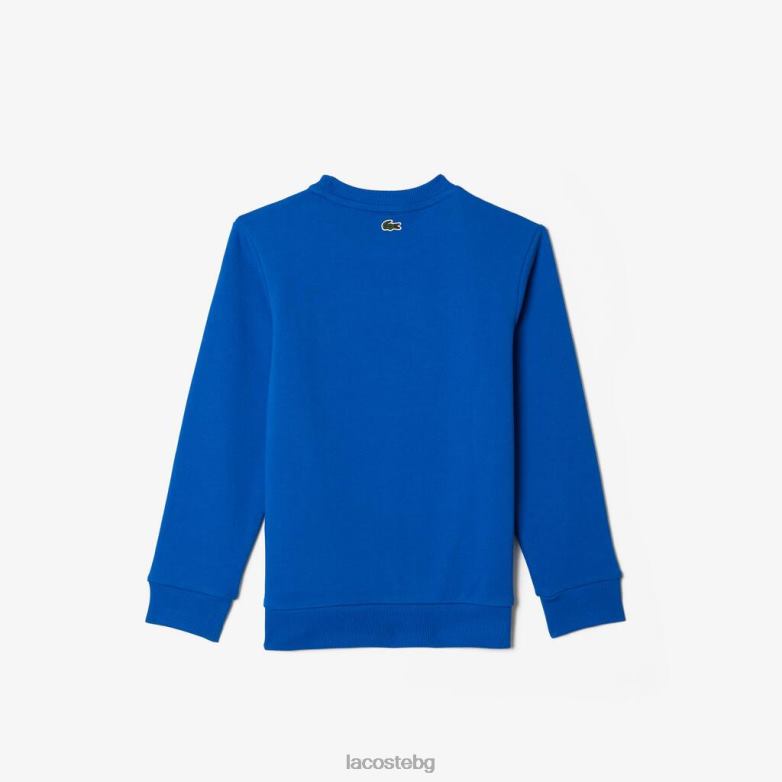 деца Lacoste син суичър с контрастна марка colorblock облекло XTV623241