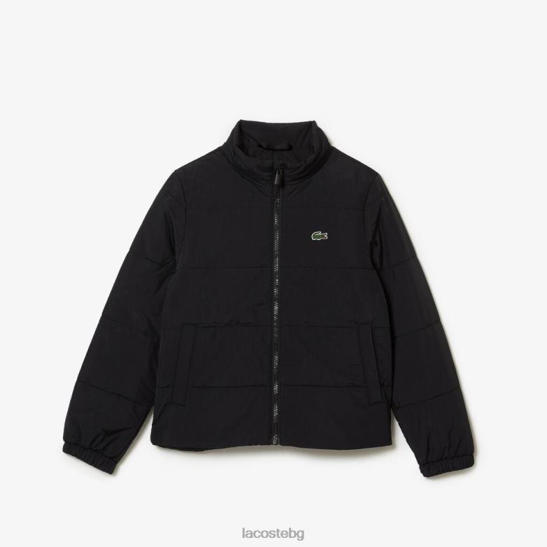 деца Lacoste черен издуто яке облекло XTV623238