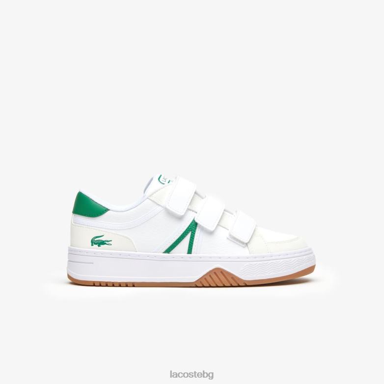 деца Lacoste бяло/зелено l001 синтетични маратонки обувки XTV623325