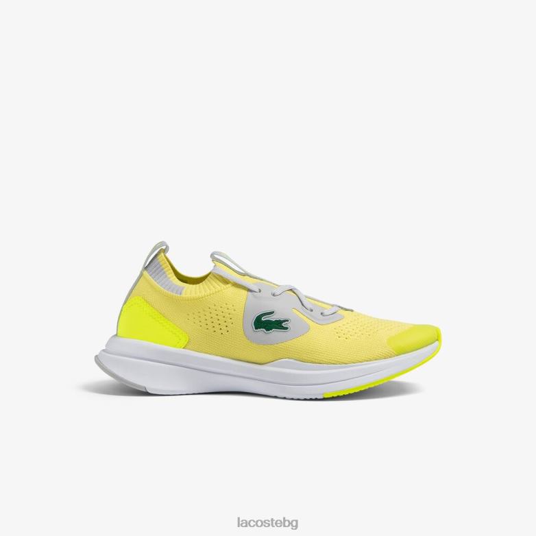 деца Lacoste ylw/lt гр run spin плетени маратонки от текстил обувки XTV623313