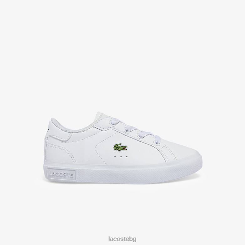 деца Lacoste бяло синтетични маратонки powercourt обувки XTV622935