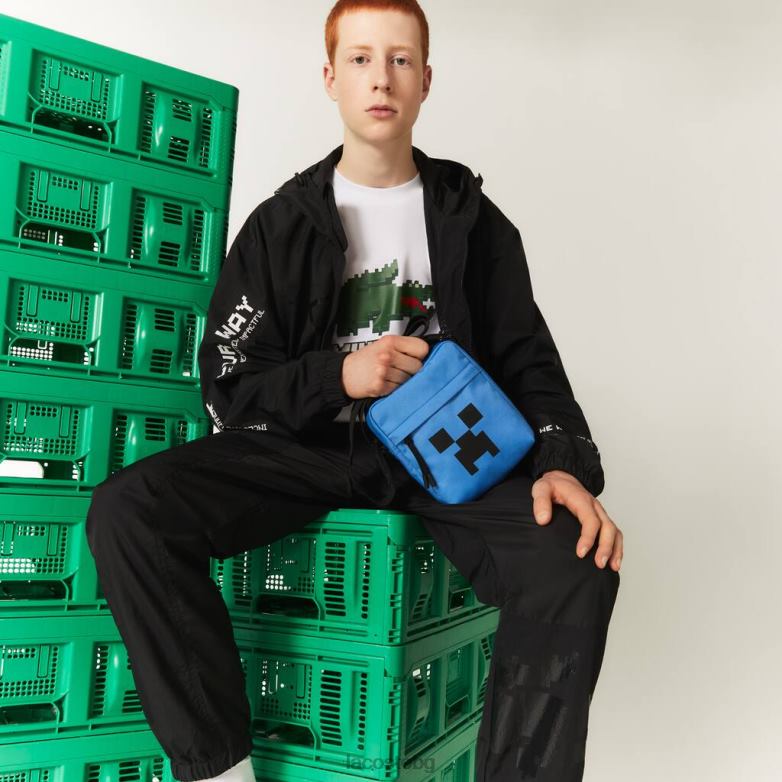 мъже Lacoste x Minecraft aerien minecraft платнена вертикална кросоувър чанта с печат чанти и кожени изделия XTV622034