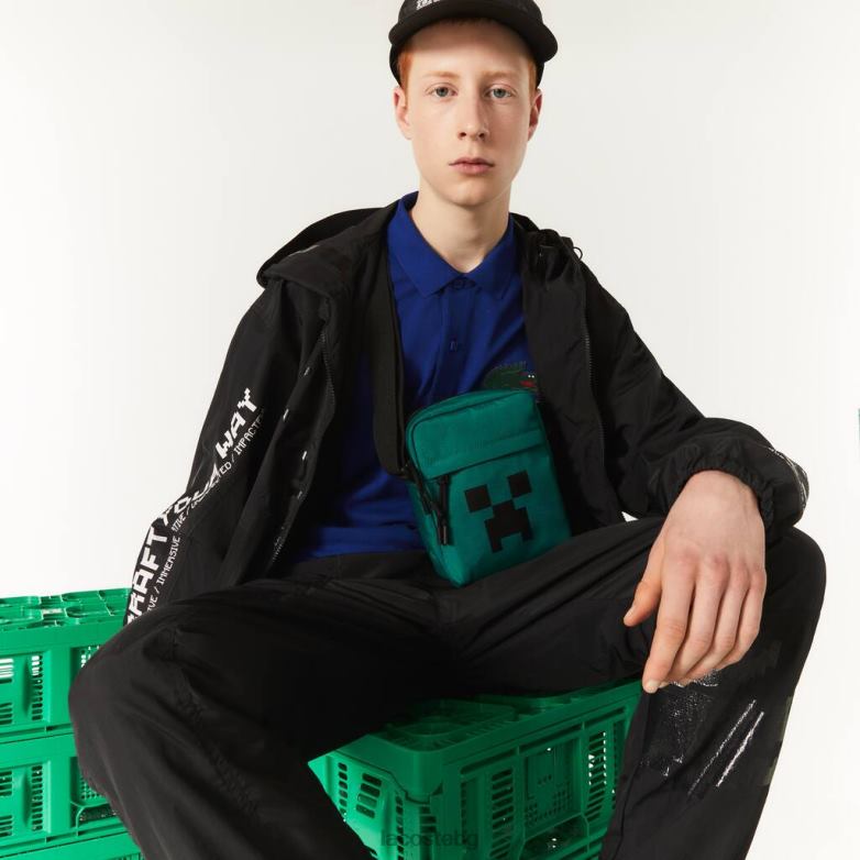 мъже Lacoste x Minecraft foret minecraft платнена вертикална кросоувър чанта с печат чанти и кожени изделия XTV622033